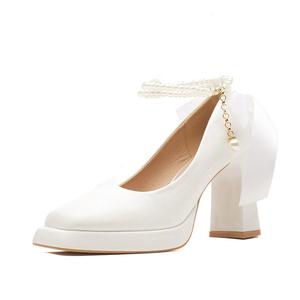 Туфли на высоком каблуке для женщин Zubumei, White
