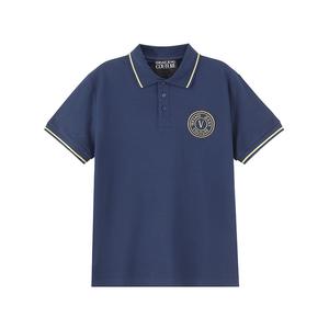 Футболка-поло с вышитым логотипом Versace Jeans Couture, marine синий