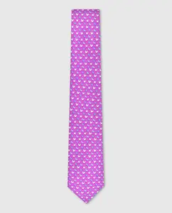 Мужской шелковый галстук с принтом Olimpo, фуксия