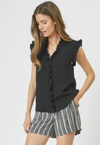 Блузка на пуговицах SuedaCC Co'couture, черный