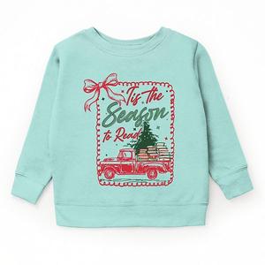 Футболка с принтом "Tis the season to read red truck" The Juniper Shop, Seafoam