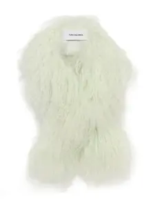 Шерстяной шарф из овечьей шерсти YVES SALOMON, зеленый