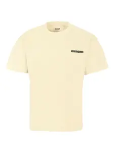 Футболка с логотипом Msgm Kids, желтый