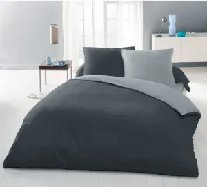 Комплект постельного белья - 220 х 240 см - 100% хлопок - двухцветный светло- и темно-серый LOVELY HOME
