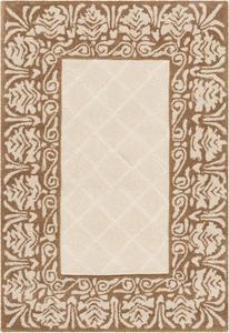 Ковер SAFAVIEH, 61 x 92 см, Total Performance Collection, Ivory & Creme, с ручным плетением края, не линяет и прост в уходе, идеален для помещений с высокой проходимостью: прихожая, гостиная, спальня (TLP755A)