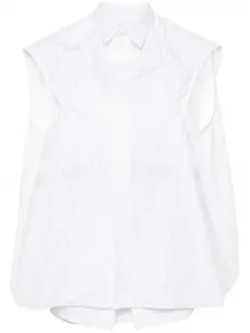 Многослойная блузка без рукавов SACAI, белый