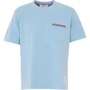 Футболка с нагрудным карманом THOM BROWNE, синий