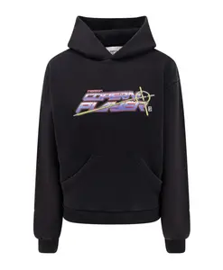 Свитер с логотипом и карманом-кенгуру. Coperni, черный