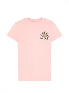 Футболка с короткими рукавами и принтом Moschino Kids, розовый