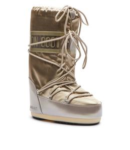 Зимние ботинки Moon Boot на толстой подошве со шнуровкой, золотой