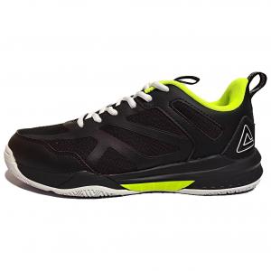PEAK Антискользящие и износостойкие дышащие низкие бадминтонные кроссовки унисекс черный/ярко-зеленый, цвет Black/Big Green