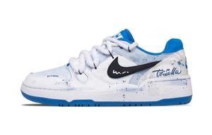 Nike Полноразмерные морские главы Износостойкие и легкие низкие кроссовки для скейтбординга мужские синие белые