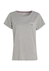 Оригинальная футболка, круглый вырез, логотип, для женщин TOMMY HILFIGER, серый