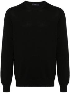 Fay свитер из натуральной шерсти с круглым вырезом, черный