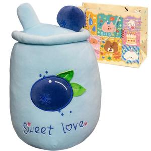 Плюшевая игрушка мягкий фруктовый молочный чай чашка плюшевая кукла 20см/30см высота Small bubble