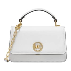 Сумка через плечо из спилка небольшого размера женская белая MICHAEL KORS