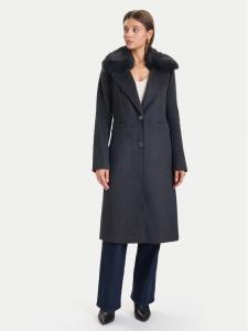 Шерстяное пальто regular fit W5BL19 W2642 Guess, серый