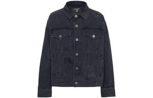 BALMAIN Потертая джинсовая куртка, Black