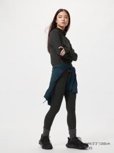 Ультраэластичные активные леггинсы (укороченные) Uniqlo, 09 black