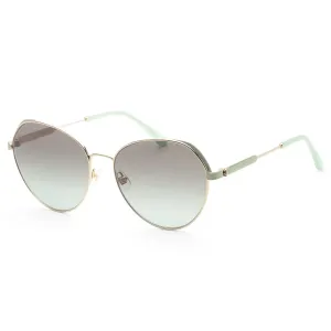 Женские солнцезащитные очки 59 мм, золотисто-светло-зеленые Kate Spade