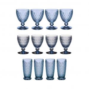 Villeroy & Boch Boston Набор цветных бокалов для вина и лонг-дринков, 12 шт., синие - DS
