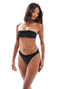 Плавки бикини Olivia с высокой талией и облегающими бедрами ASOS DESIGN черного цвета