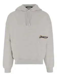 Худи с нашивкой-логотипом JACQUEMUS, серый