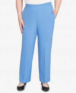 Укороченные текстурированные брюки средней длины на резинке Alfred Dunner, Perriwinkle