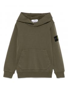 Stone Island Junior худи с нашивкой Compass, зеленый