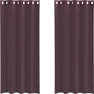 Шторы из вуали с люверсами, 2 шт., фиолетовые, 140x225 см vidaXL