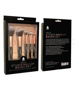 Набор кистей для макияжа для студии, 5 шт Pursonic, цвет Gold