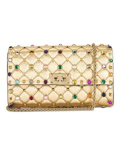 Сумка через плечо Rockstud Spike Valentino Garavani, Mekong, Soft Beige, & Multicolor