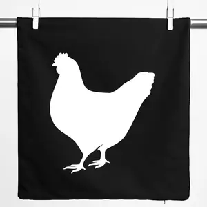 Наволочка Huuraa с изображением цыпленка, подарочная, 40x40 см, черный хлопок, подарочная, цыпленок Hellweg Druckerei
