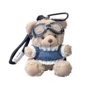 Милый плюшевый брелок в виде медвежонка с печеньем, высота 12см KOUDIXIONG, синий Sweater Bear