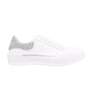 Кроссовки Alexander McQueen Deck Lace-Up Plimsoll 'White Silver', белый