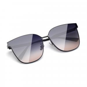 Солнцезащитные очки квадратные унисекс PULAIS, черная оправа с градиентными синими линзами