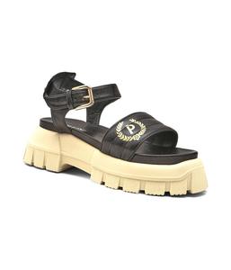 Сандалии женские Pollini кожаные на платформе, черный