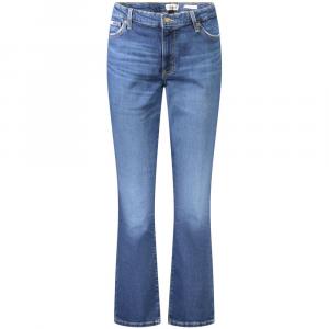 Синие хлопковые женские джинсы прямого кроя Guess Shoes, синий