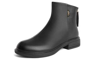 BELLE Женские черные угги на толстой овчине, цвет Black-Thick Fleece