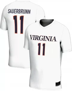 Белая Бекки Зауэрбрунн PrSphere Youth Virginia Cavaliers # 11, полностью сублимированная реплика футбольного Джерси ProSphere