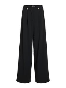 VILA Черные брюки с плиссировкой