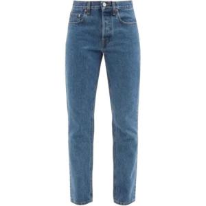 Vetements Джинсы женские синие умеренно прямого кроя
