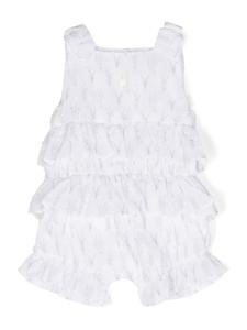 Ромпер с цветочным принтом Patachou, белый