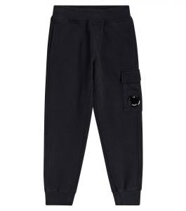Базовые спортивные штаны из хлопкового флиса C.P. COMPANY KIDS, синий