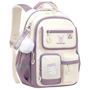 Студенческий рюкзак из полиэстера детский разноцветный Sanrio, фиолетовый