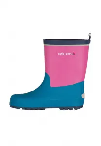Резиновые сапоги для люсефьорда Trollkids, Light Magenta/Dark Turquoise/Madeira Blue