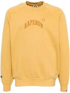 AAPE BY *A BATHING APE свитер с нашивкой-логотипом, желтый