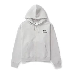 Толстовка x stussy ss24 флисовая толстовка с полной молнией Nike, серый
