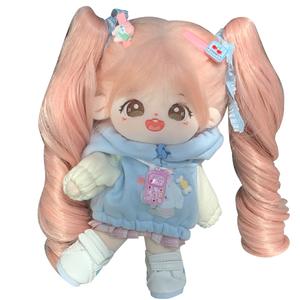 COTTON PLANET Хлопковый кукольный скелет персиковый бутон худи куклы плюшевая кукла высота 20см длина 220мм