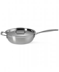 Классическая круглая сковорода для шеф-повара из нержавеющей стали, 3,5 кварты Le Creuset, Stainless Steel